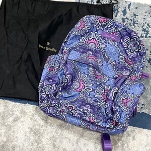 Vera Bradley Lilac Tapestry Lighten Up Essential Large Laptop Backpack Dust bag